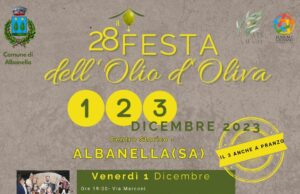 Albanella. Tutto pronto per la 28 Festa dell’Olio d’Oliva dal…